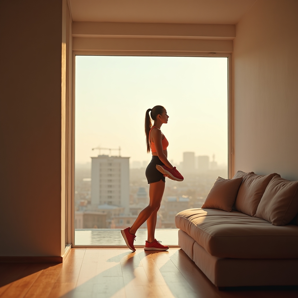 Person pausing mid-routine, illustrating the moment motivation stalls